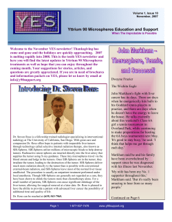 Yttrium 90 Microspheres Education and Support