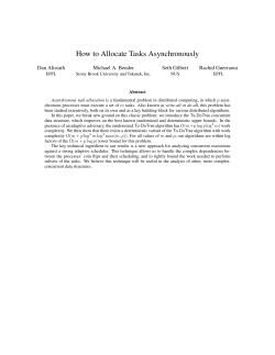 How to Allocate Tasks Asynchronously