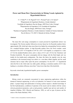 Power and Mean Flow Characteristics in Mixing Vessels Agitated by