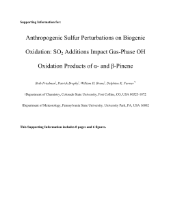SO2 Additions Impact Gas-Phase OH Oxidation Products of &alpha;
