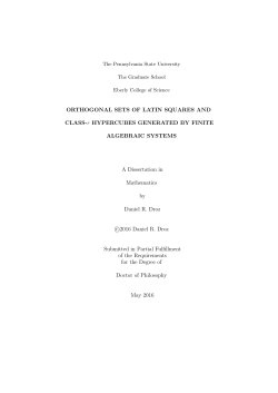 ORTHOGONAL SETS OF LATIN SQUARES AND CLASS-r