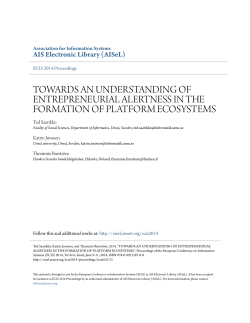 towards an understanding of entrepreneurial alertness in the