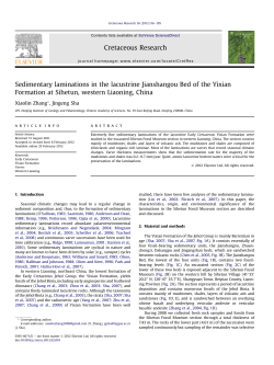 Sedimentary laminations in the lacustrine Jianshangou Bed of the
