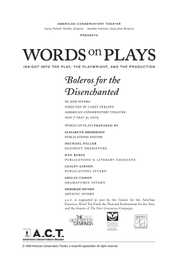 Boleros for the Disenchanted - American Conservatory Theater