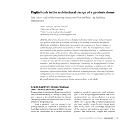 Digital tools in the architectural design of a geodesic dome