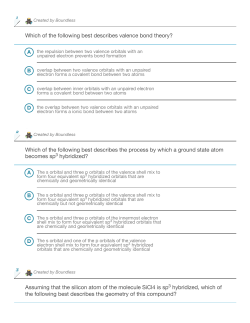 Which of the following best describes valence bond theory?