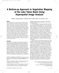 A Bottom-up Approach to Vegetation Mapping of the Lake Tahoe