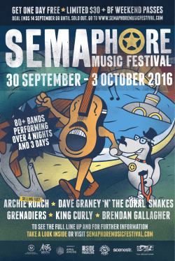 Program - Semaphore Music Festival
