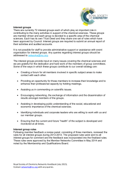 Rules and Operation of Interest Groups