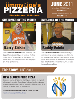 JUNE 2011 - Jimmy and Joes Pizzeria