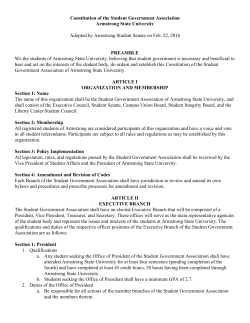 SGA Constitution - Armstrong State University