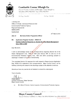 Letter from Applicant - re Section 52 reply