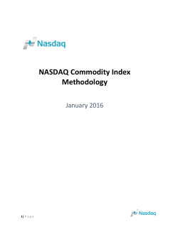 NASDAQ Commodity Index Methodology