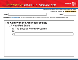 Chapter: 22 Section: 3 Reading Strategy