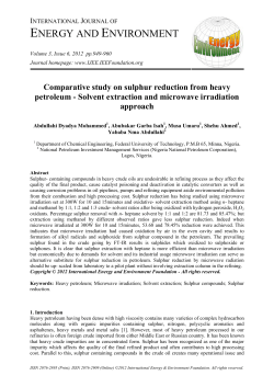 Comparative study on sulphur reduction from heavy petroleum