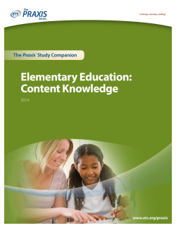 Elementary Education: Content Knowledge