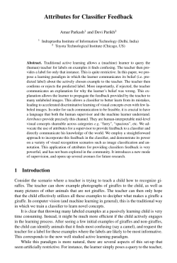 Attributes for Classifier Feedback