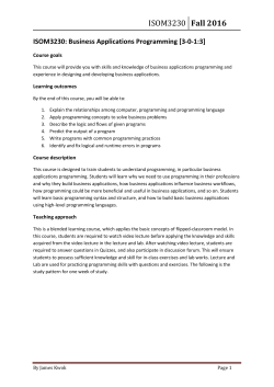 ISOM3230 Fall 2016