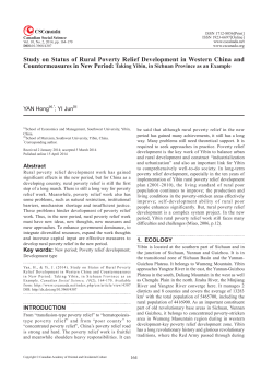 Study on Status of Rural Poverty Relief Development in