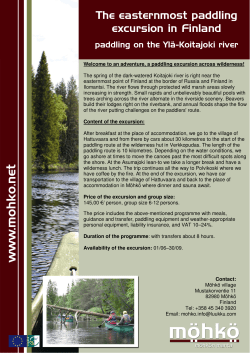 The easternmost paddling excursion in Finland