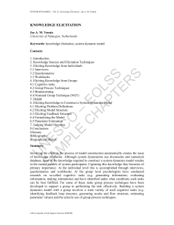 Knowledge Elicitation