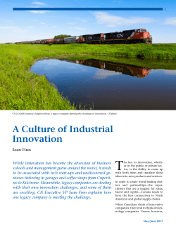 Une culture d`innovation industrielle