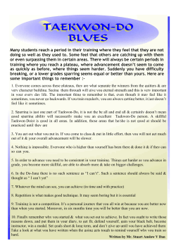 Many students reach a period in their training where they feel that