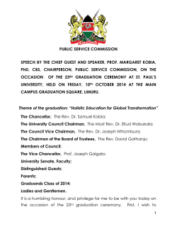 Chief Guest`s Speech - St. Paul`s University