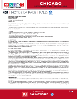 NOR NOTICE OF RACE RALLY CHICAGO