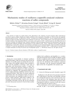 Mechanistic studies of oscillatory copper(II) catalyzed oxidation