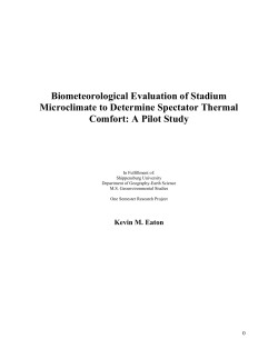 Biometeorological Evaluation of Stadium Microclimate to Determine