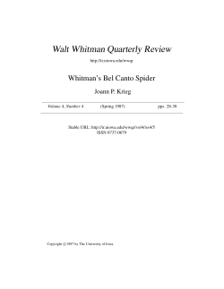 Full text available - The Walt Whitman Archive