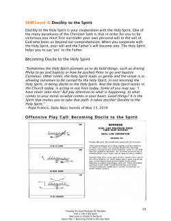 Becoming Docile to the Spirit