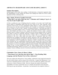 Part 2 - Shakespeare Association of America