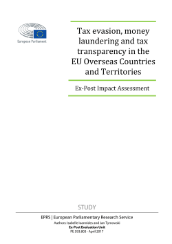 Study on "Tax evasion, money laundering and tax transparency in