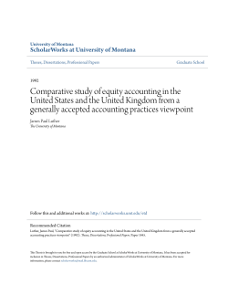 Comparative study of equity accounting in the United States and the