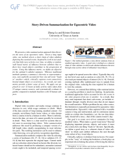Story-Driven Summarization for Egocentric Video