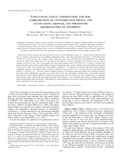 long-living lotus: germination and soil -irradiation