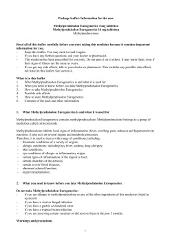 Package leaflet: Information for the user Methylprednisolon