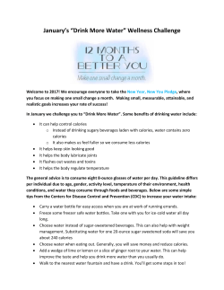 January`s &ldquo;Drink More Water&rdquo; Wellness Challenge