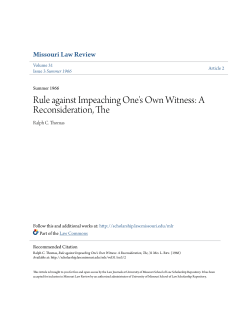 Rule against Impeaching One`s Own Witness