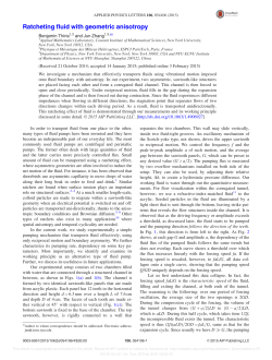 Ratcheting fluid with geometric anisotropy
