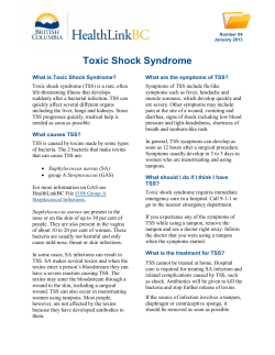 Toxic Shock Syndrome - HealthLink BC File #04 - Printer