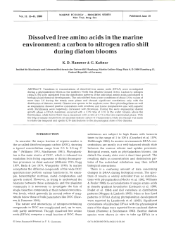 Dissolved free amino acids in the marine environment: a carbon to