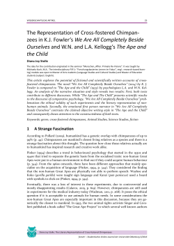 The Representation of Cross-‐fostered Chimpan
