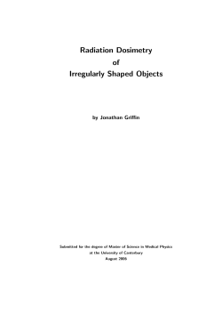 Radiation Dosimetry of Irregularly Shaped Objects