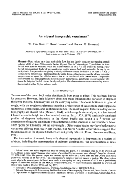 An abyssal topographic experiment