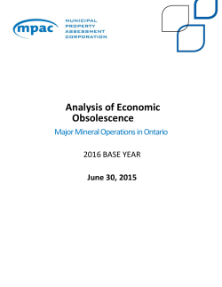 Major Mineral Operations in Ontario