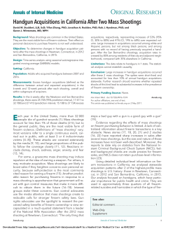 Handgun Acquisitions in California After Two Mass Shootings