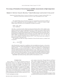 Free energy of formation of zircon based on solubility measurements